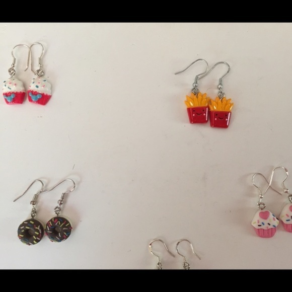 Cupcake, donut earrings - Picture 2 of 3